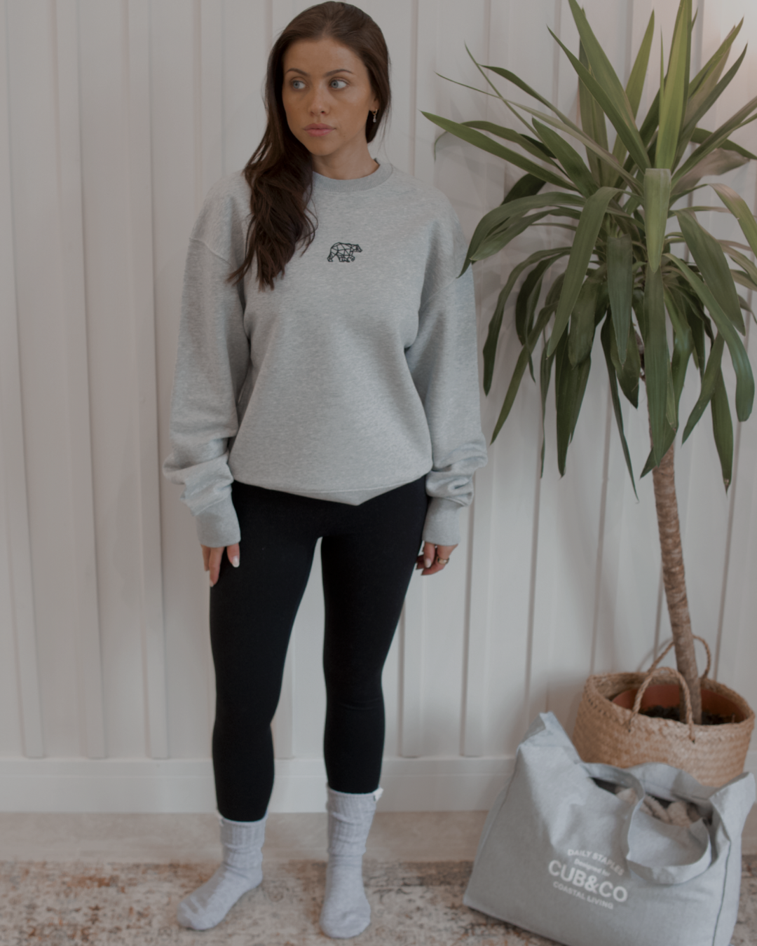 Bear Basic Heavyweight Sweatshirt - Grey