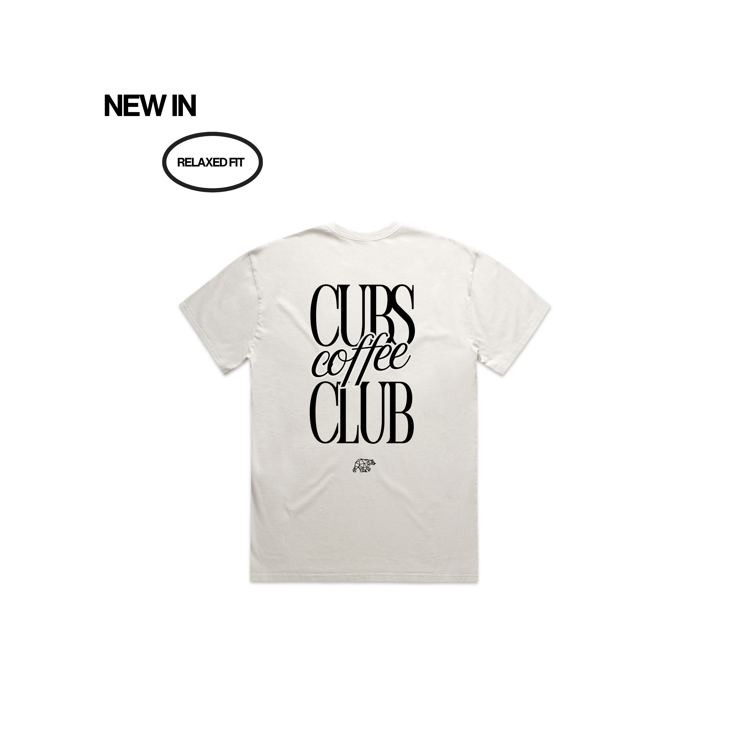 Coffee Club Washed Cream T- Shirt