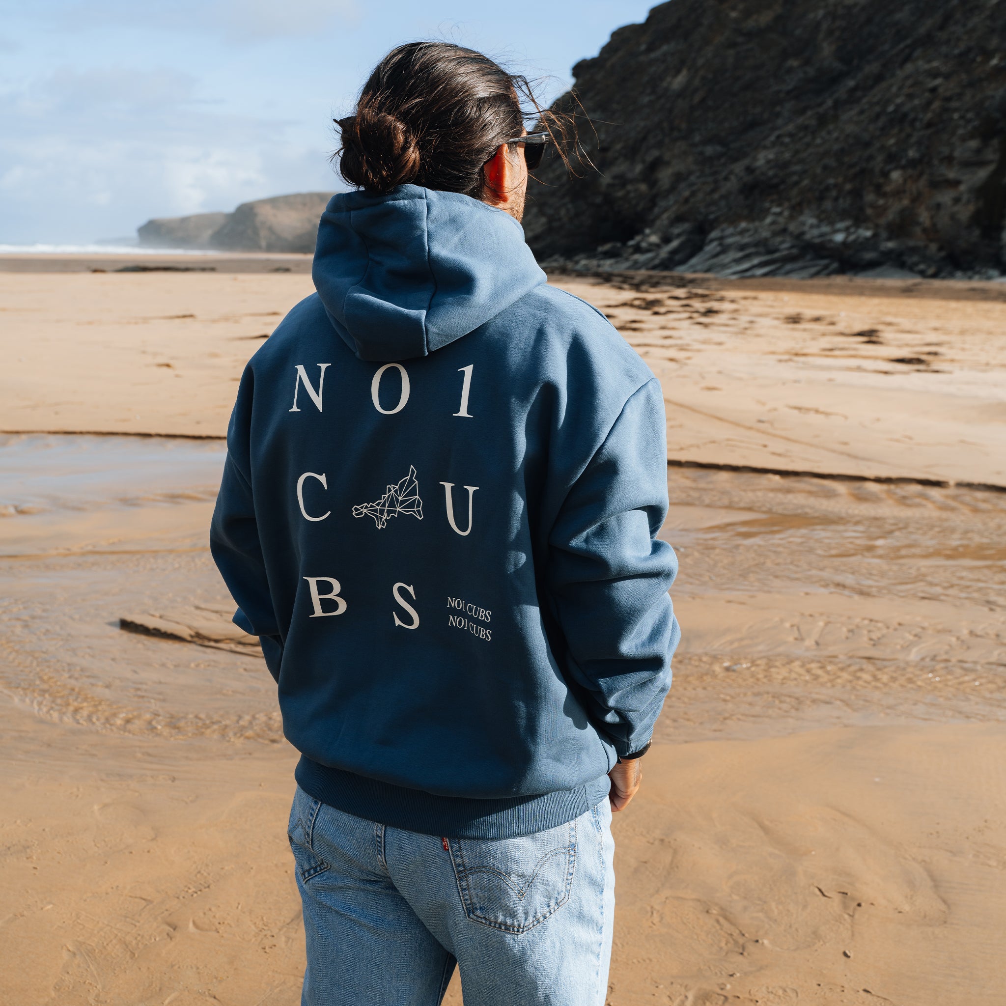 3 Tier Vintage Blue Hoodie