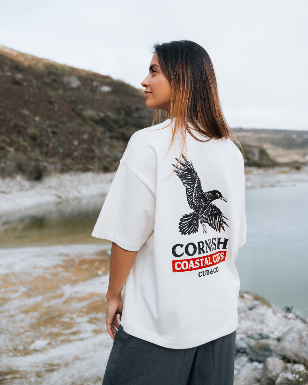 Coastal Cliffs Cornish Cream T-Shirt