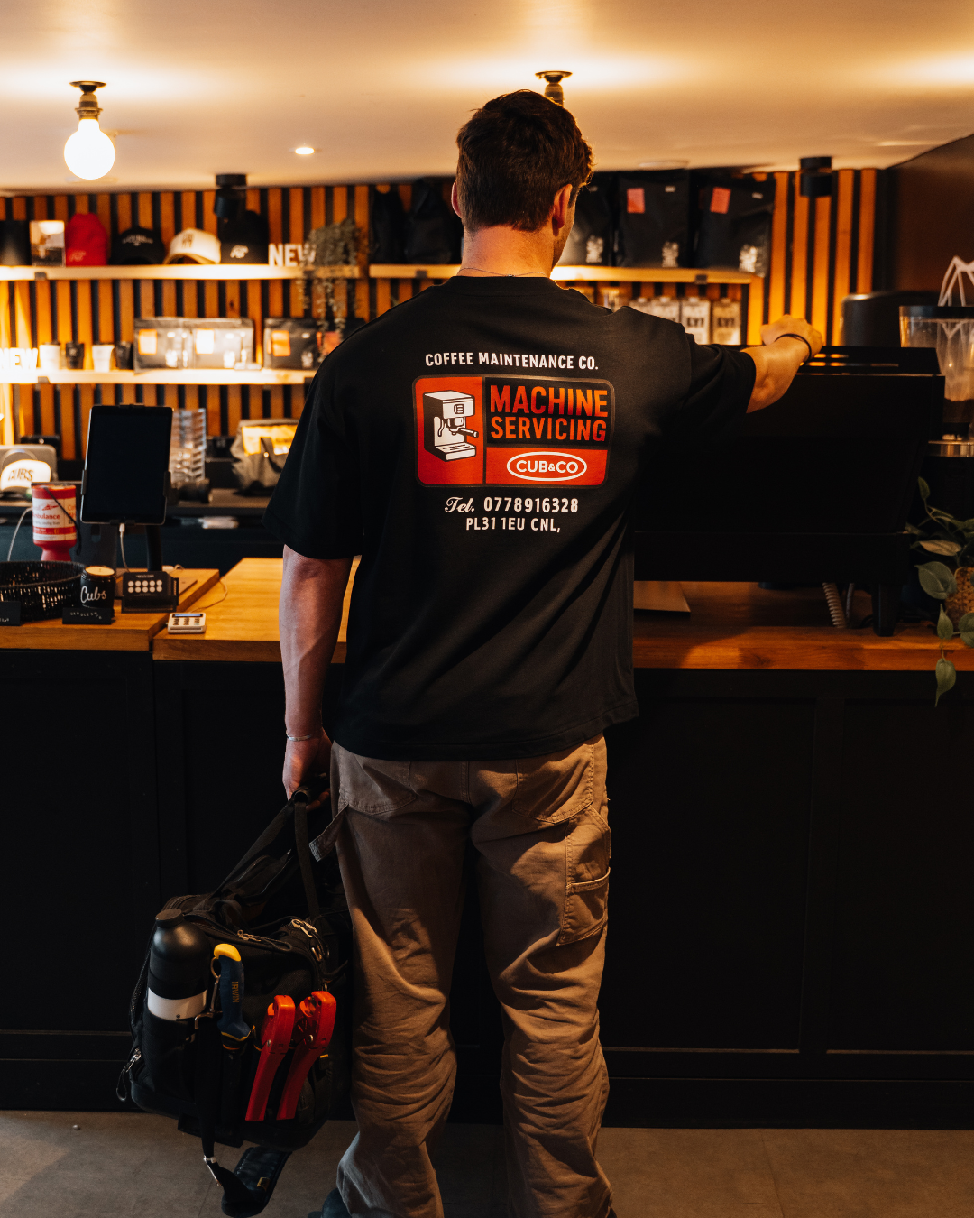 Coffee Maintenance Black T-Shirt
