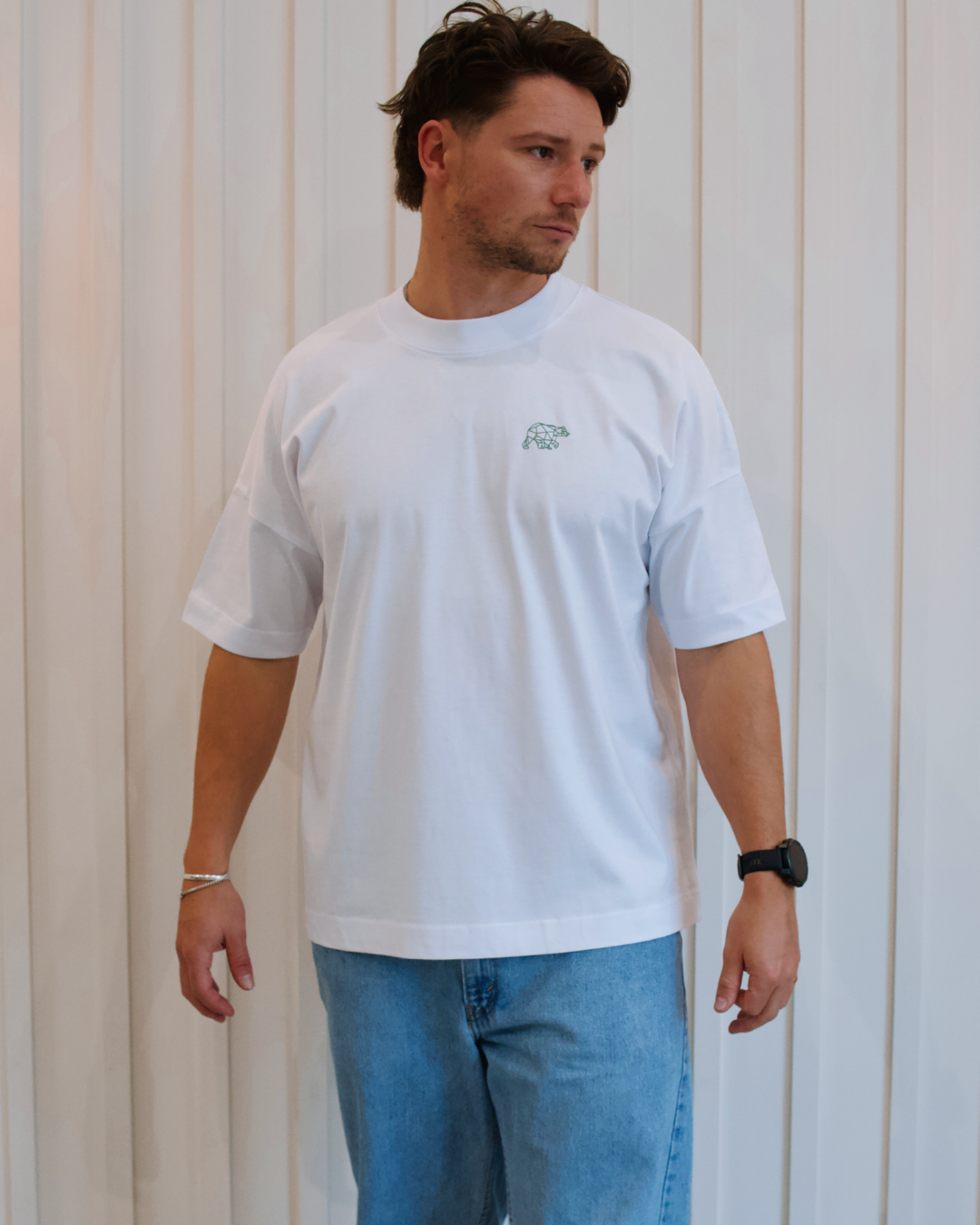 Polybear T-Shirt- White / Green