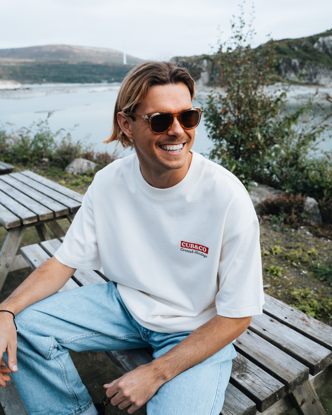 Coastal Cliffs Cornish Cream T-Shirt