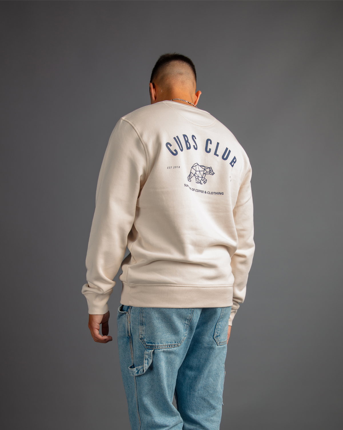 Cubs Club Sweatshirt - Vintage White, No.1 Cubs