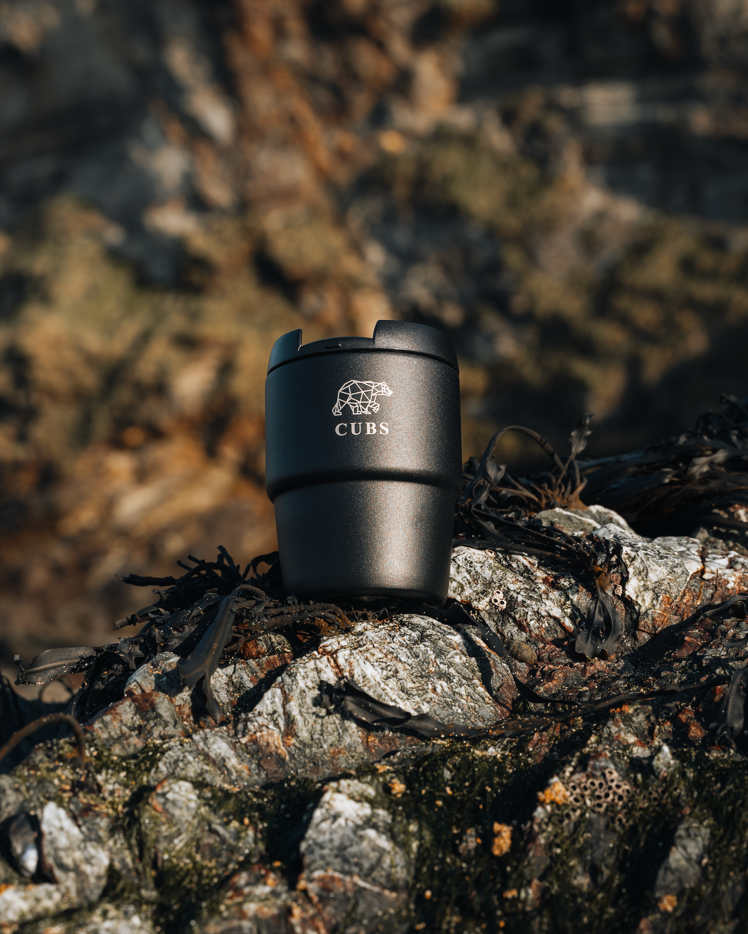 Cubs Reusable Flat White Travel Cup Black