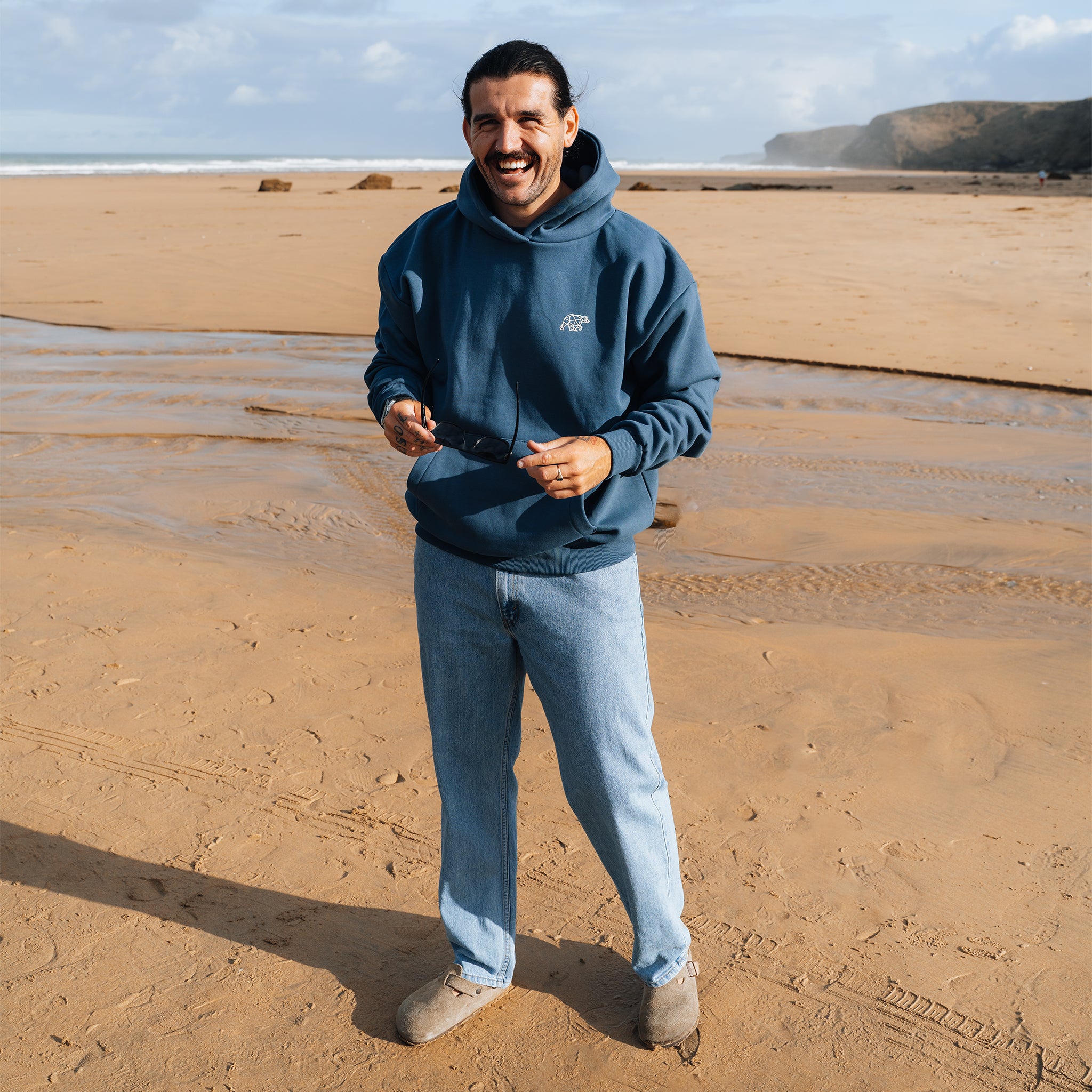 3 Tier Heavyweight Hoodie - Vintage Blue