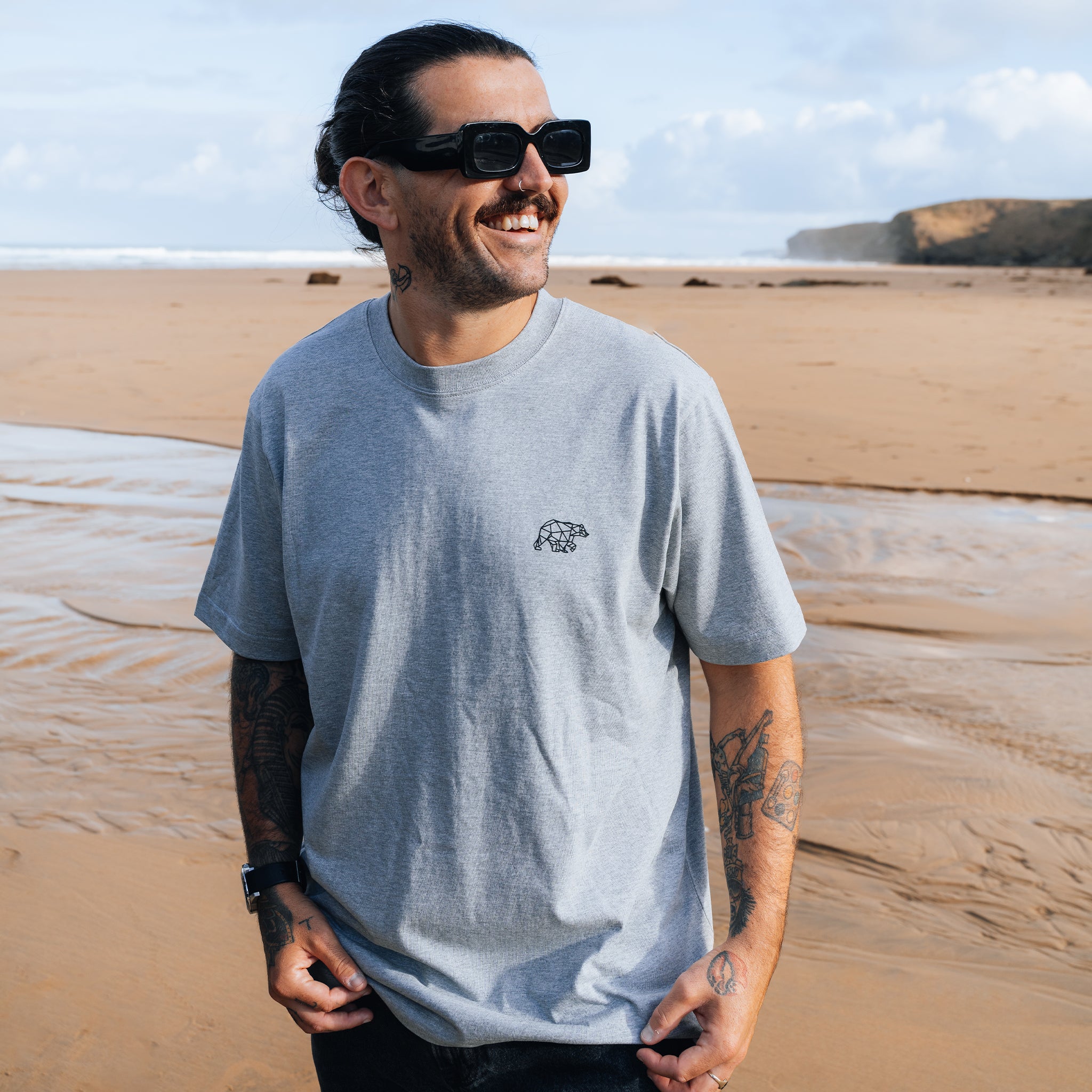 Bear Essentials Heavyweight Relaxed T-Shirt - Grey