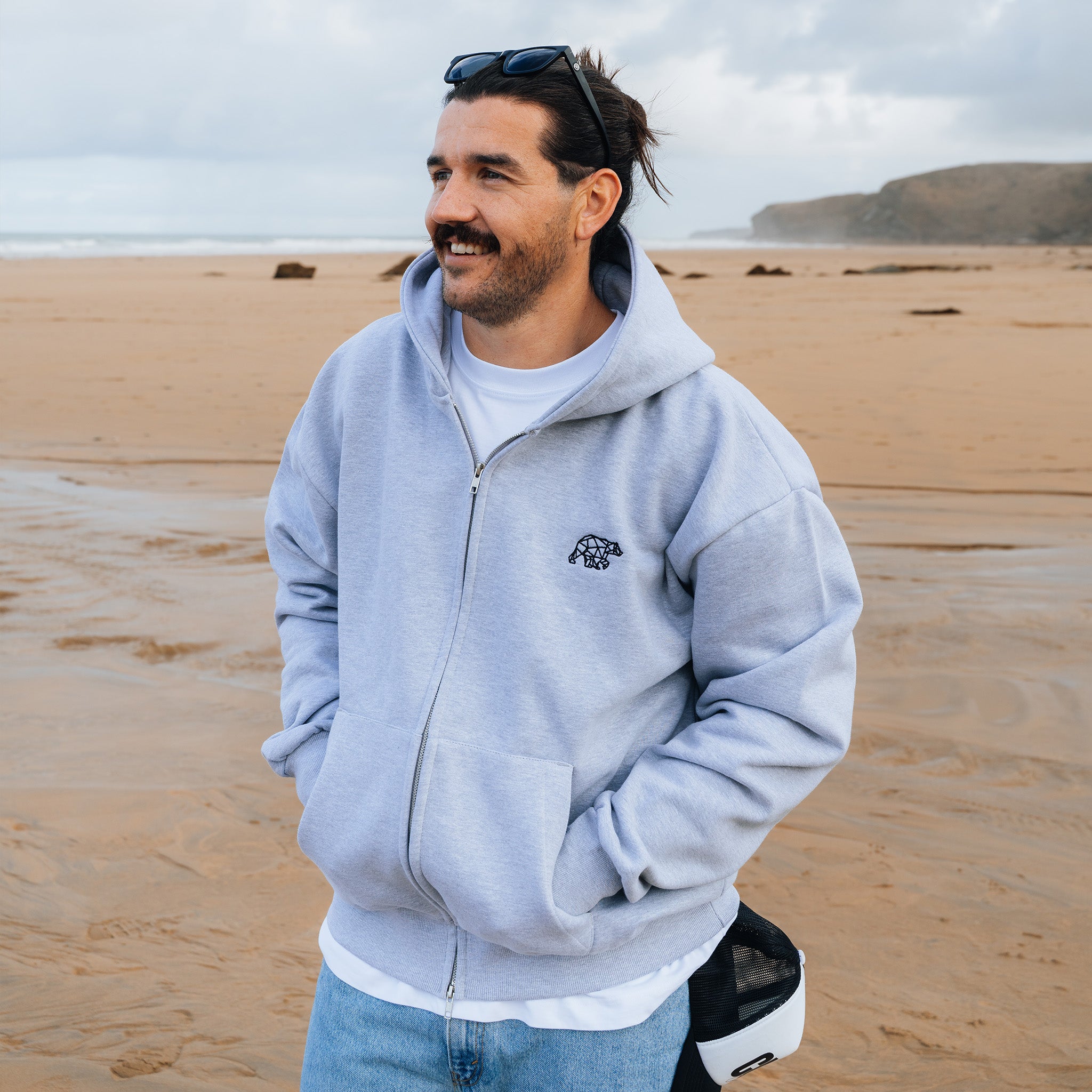 Polybear Heather Grey Full Zip