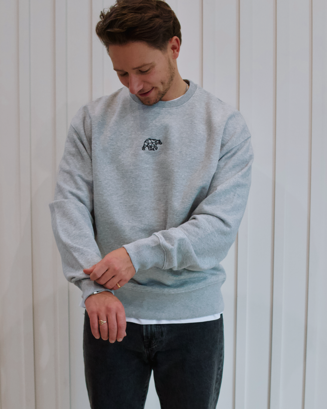 Bear Basic Heavyweight Sweatshirt - Grey