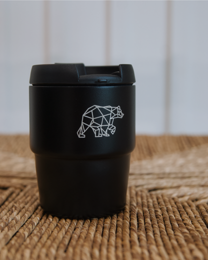 6oz Flat White Reusable Cup - Black