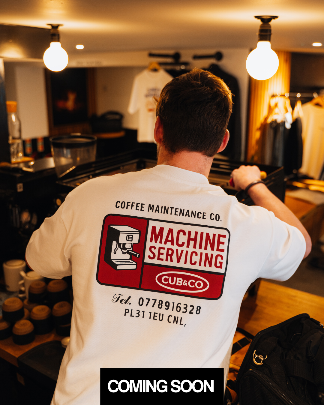 Coffee Maintenance White T-Shirt