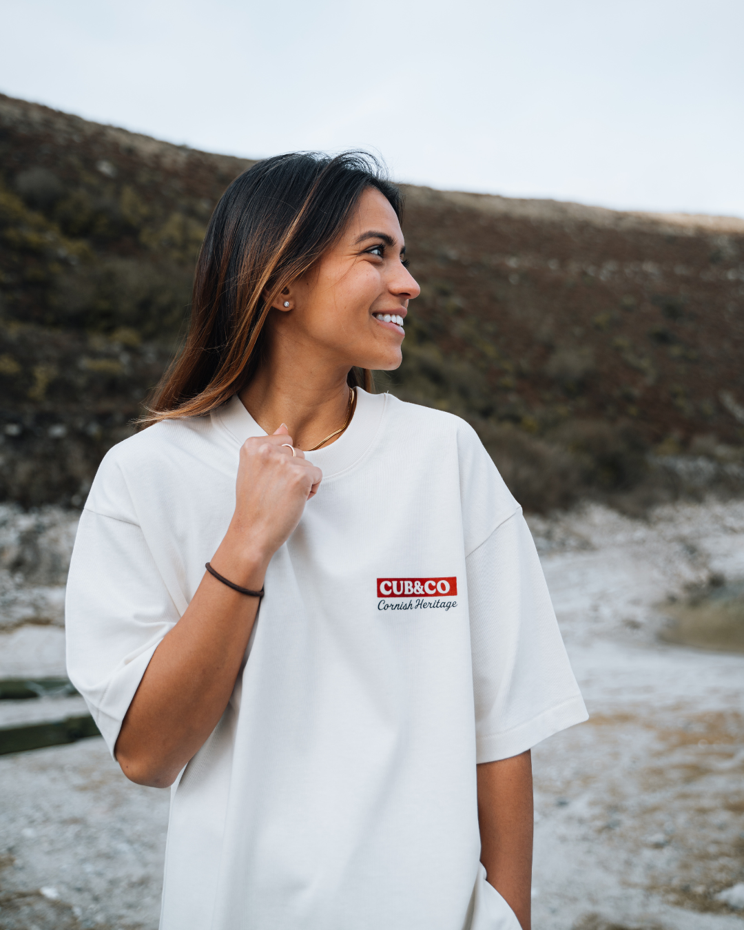 Coastal Cliffs Cornish Cream T-Shirt