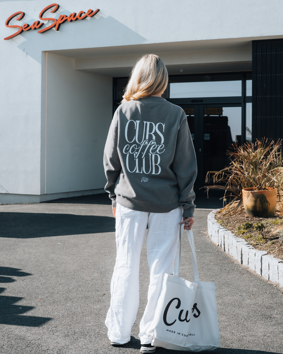 Coffee Club Washed Brown Sweatshirt
