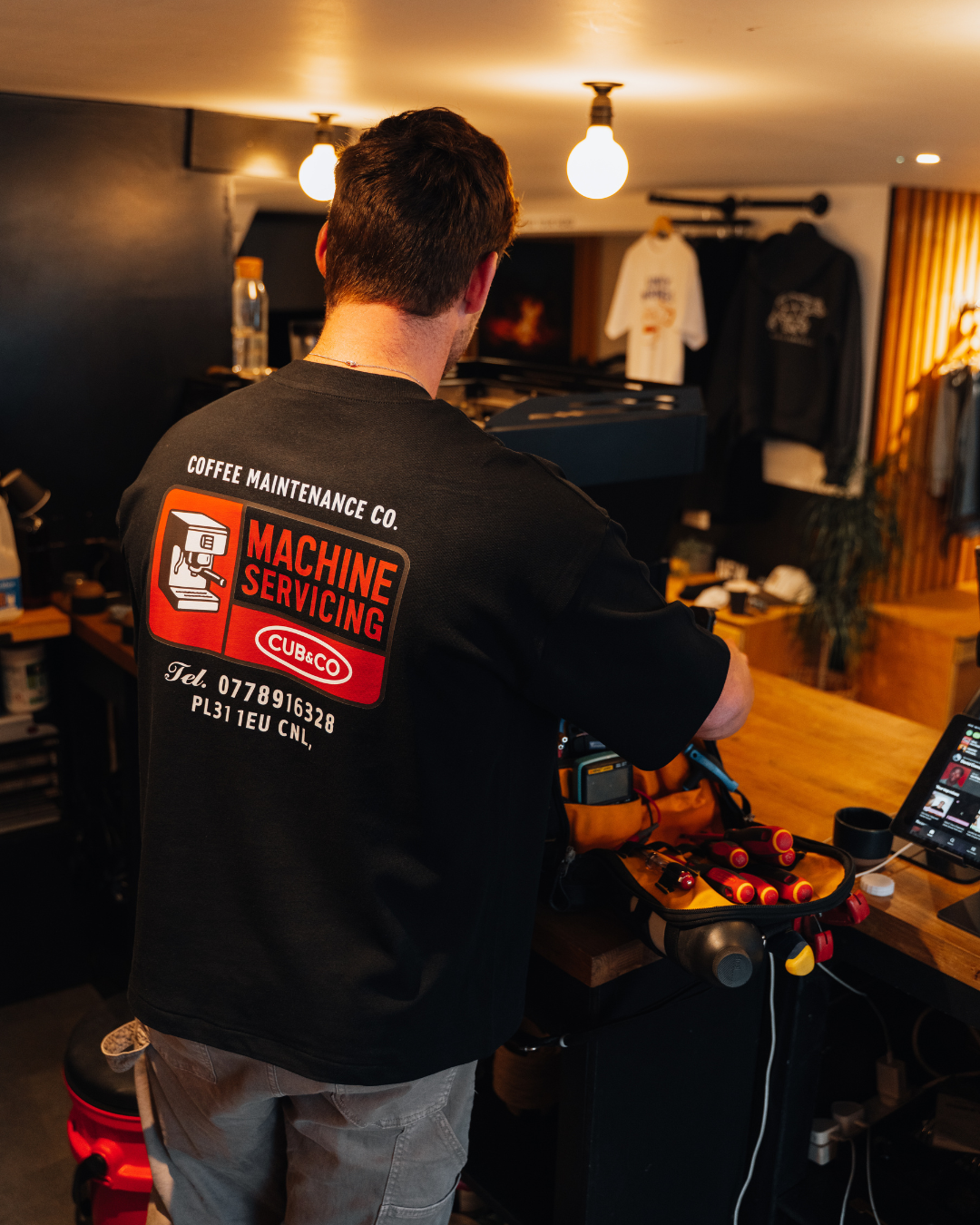 Coffee Maintenance Black T-Shirt