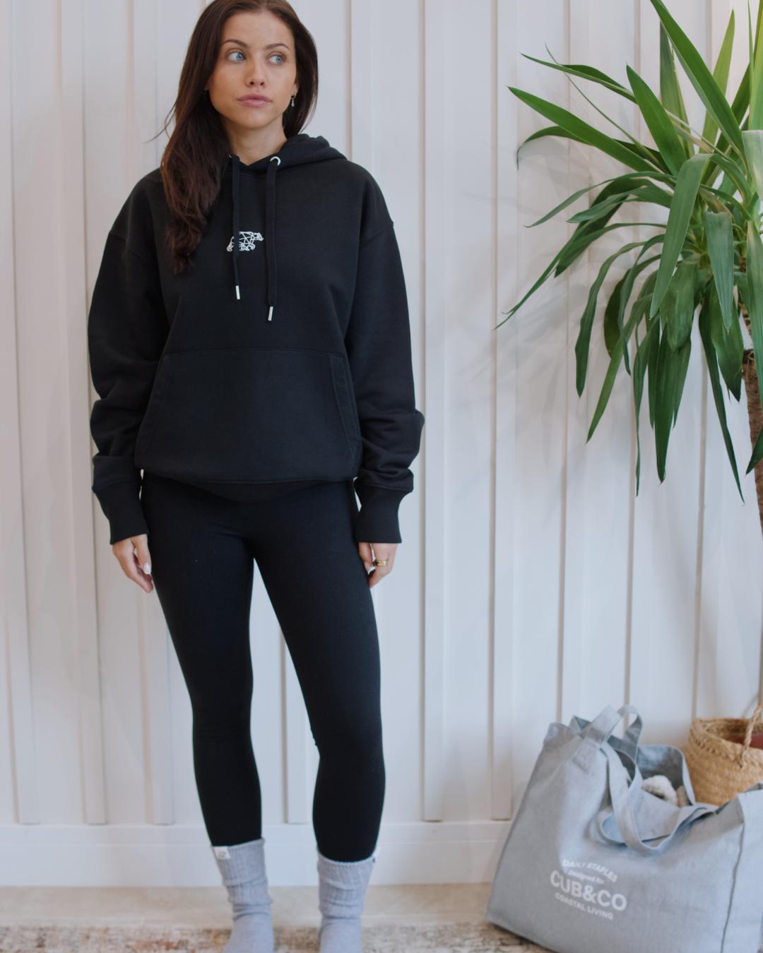 Bear Basic Heavyweight Hoodie - Black