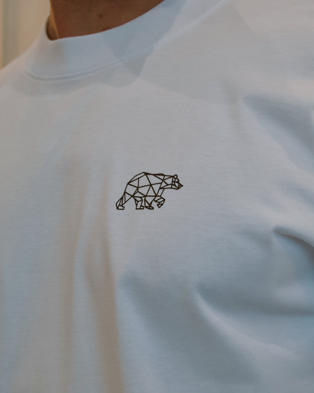 Polybear T-Shirt- White / Brown