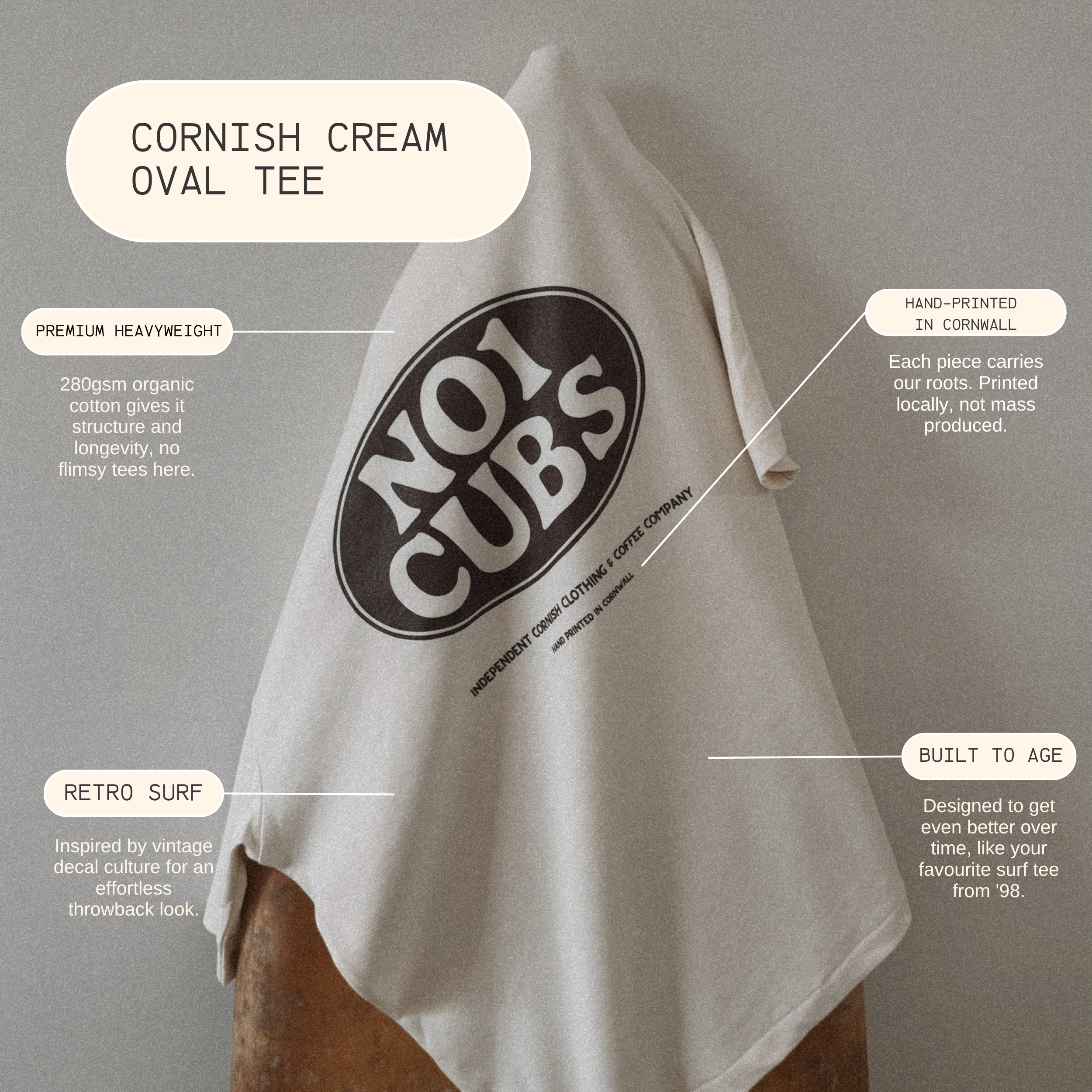 Oval Cornish Cream T-shirt