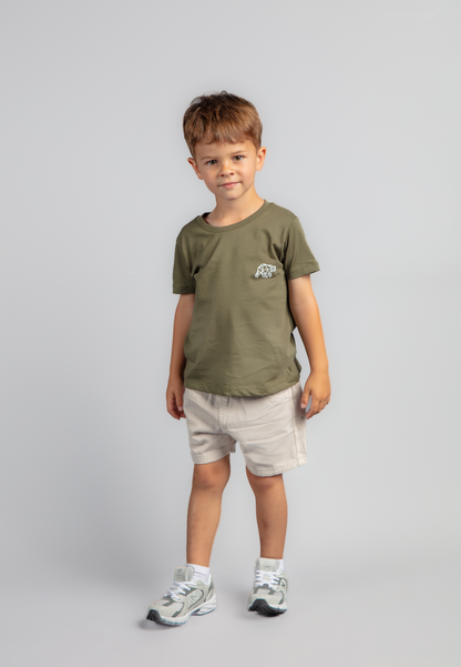 Cubs Kids 3 Tier Khaki T-Shirt