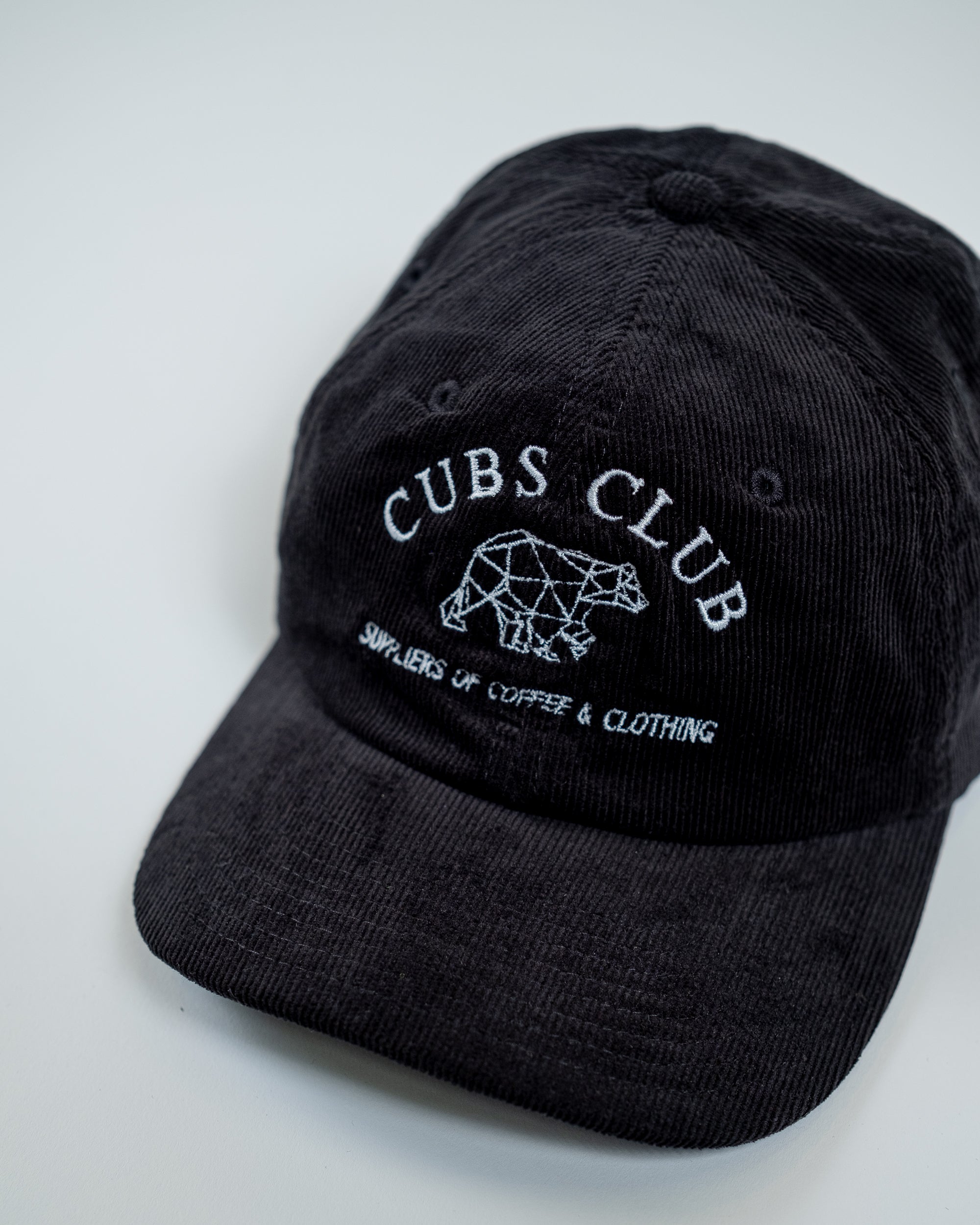 Cubs Club Cord Cap in Black 