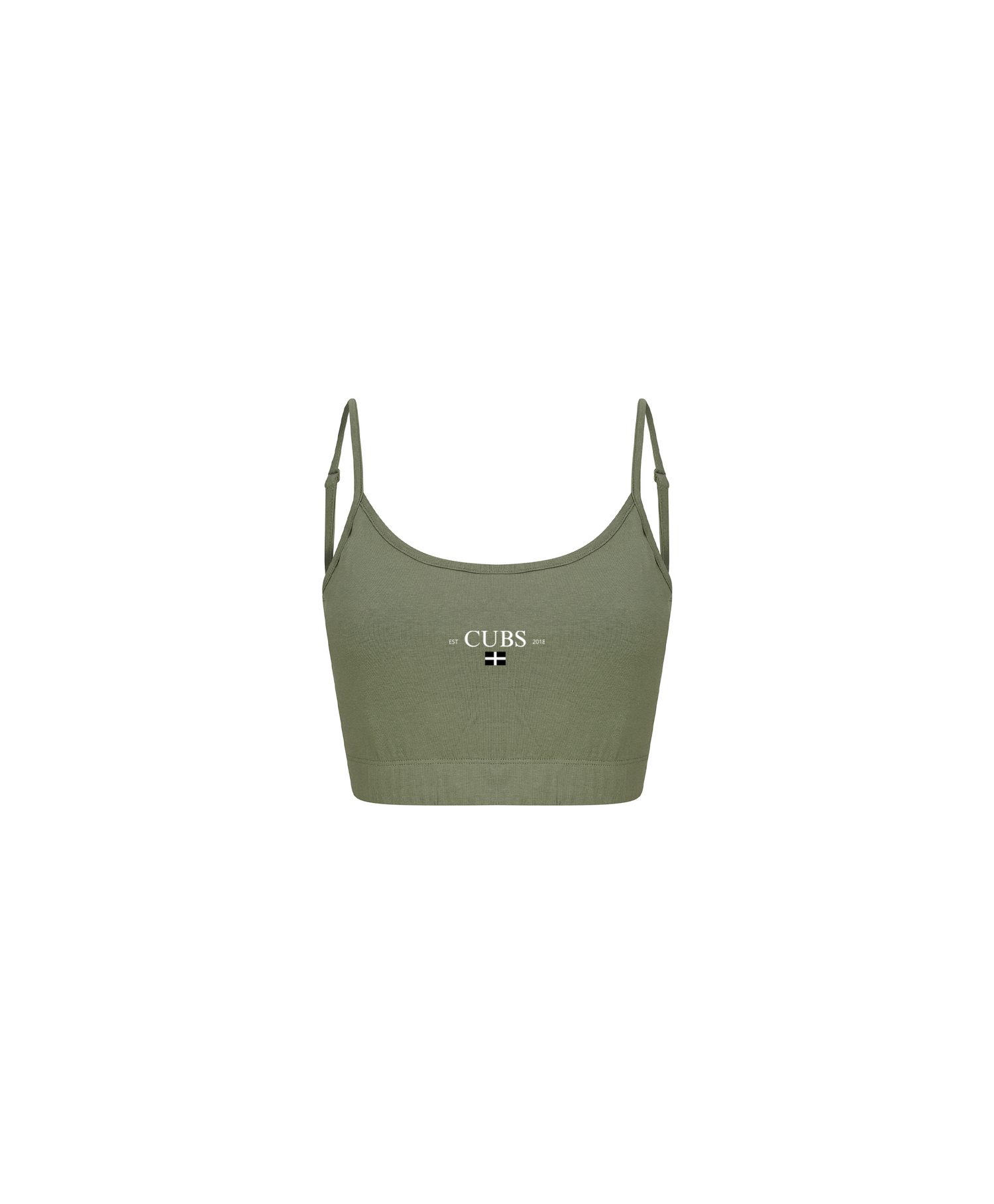 CUBS KERNOW CROPPED KHAKI BRALETTE