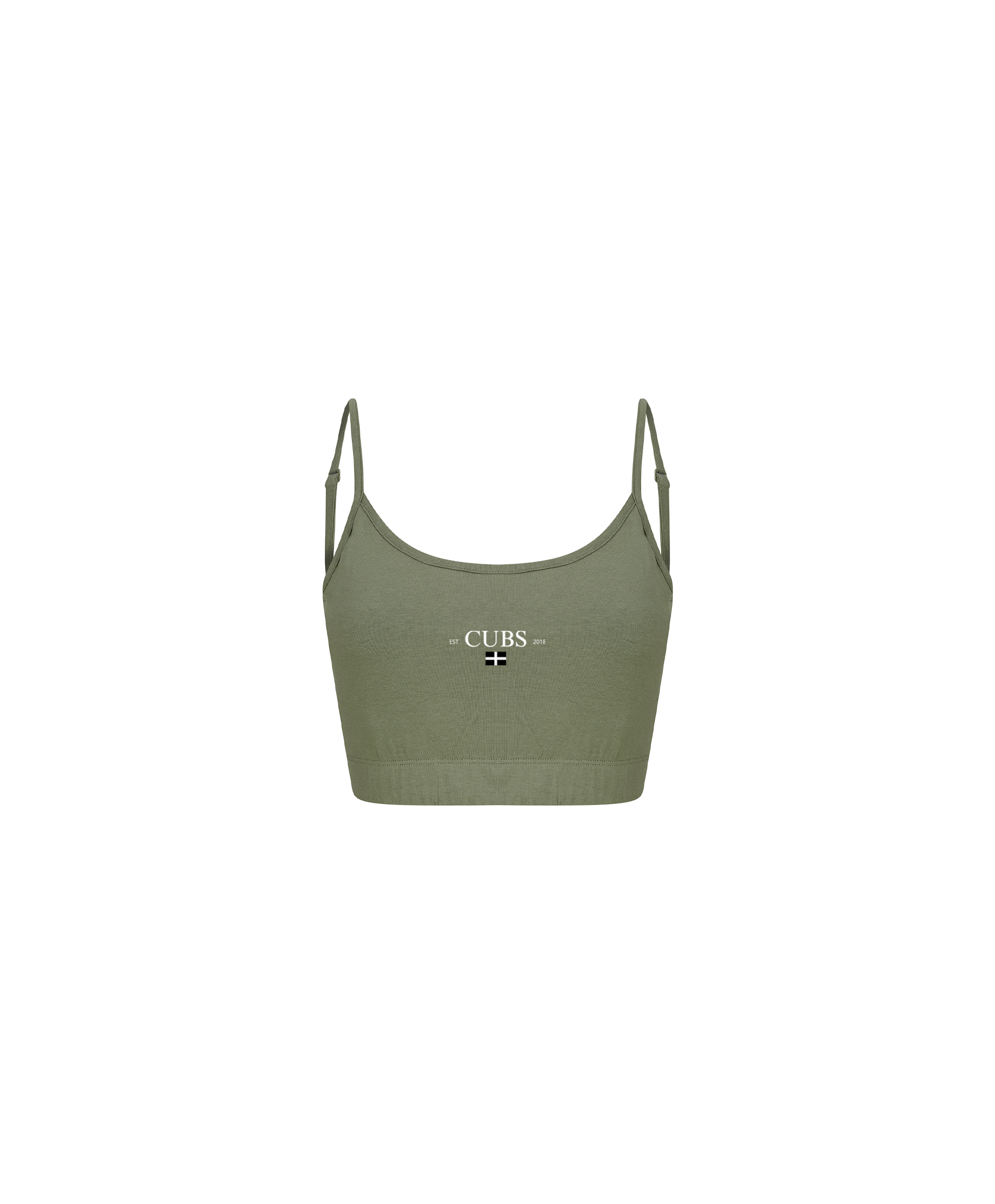 CUBS KERNOW CROPPED KHAKI BRALETTE