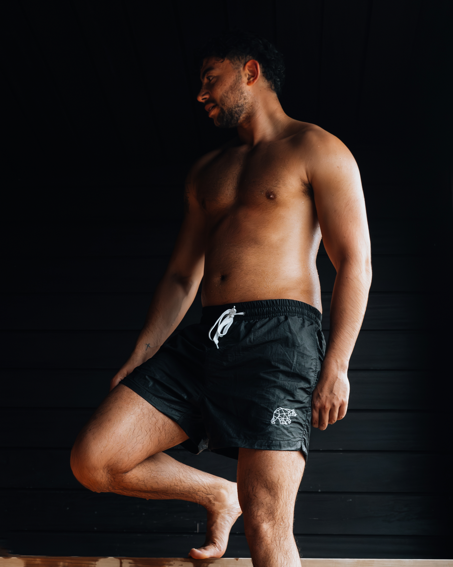 Cubs Polybear Black Swim Shorts