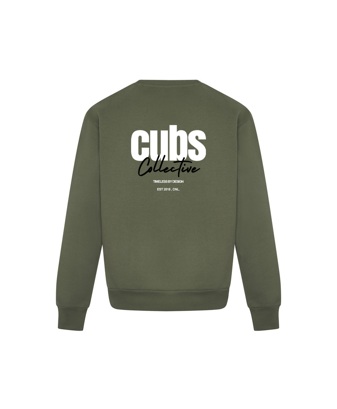 CUBS COLLECTIVE MILITARY GREEN SWEATSHIRT [NEW]