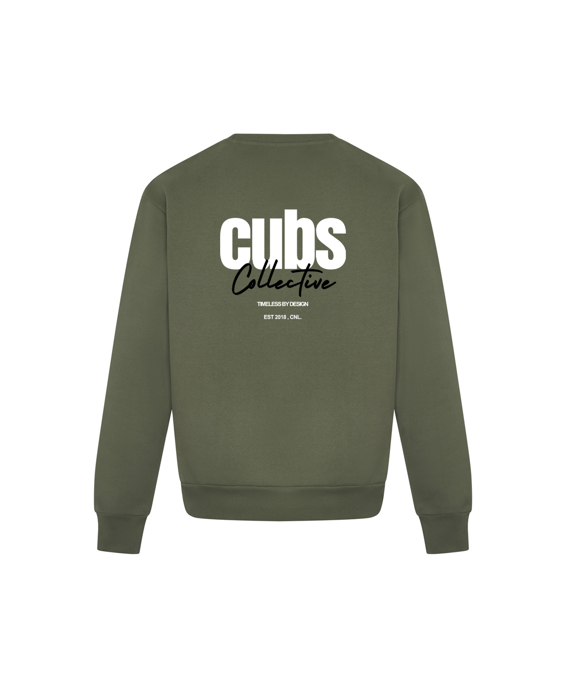 CUBS COLLECTIVE MILITARY GREEN SWEATSHIRT [NEW]