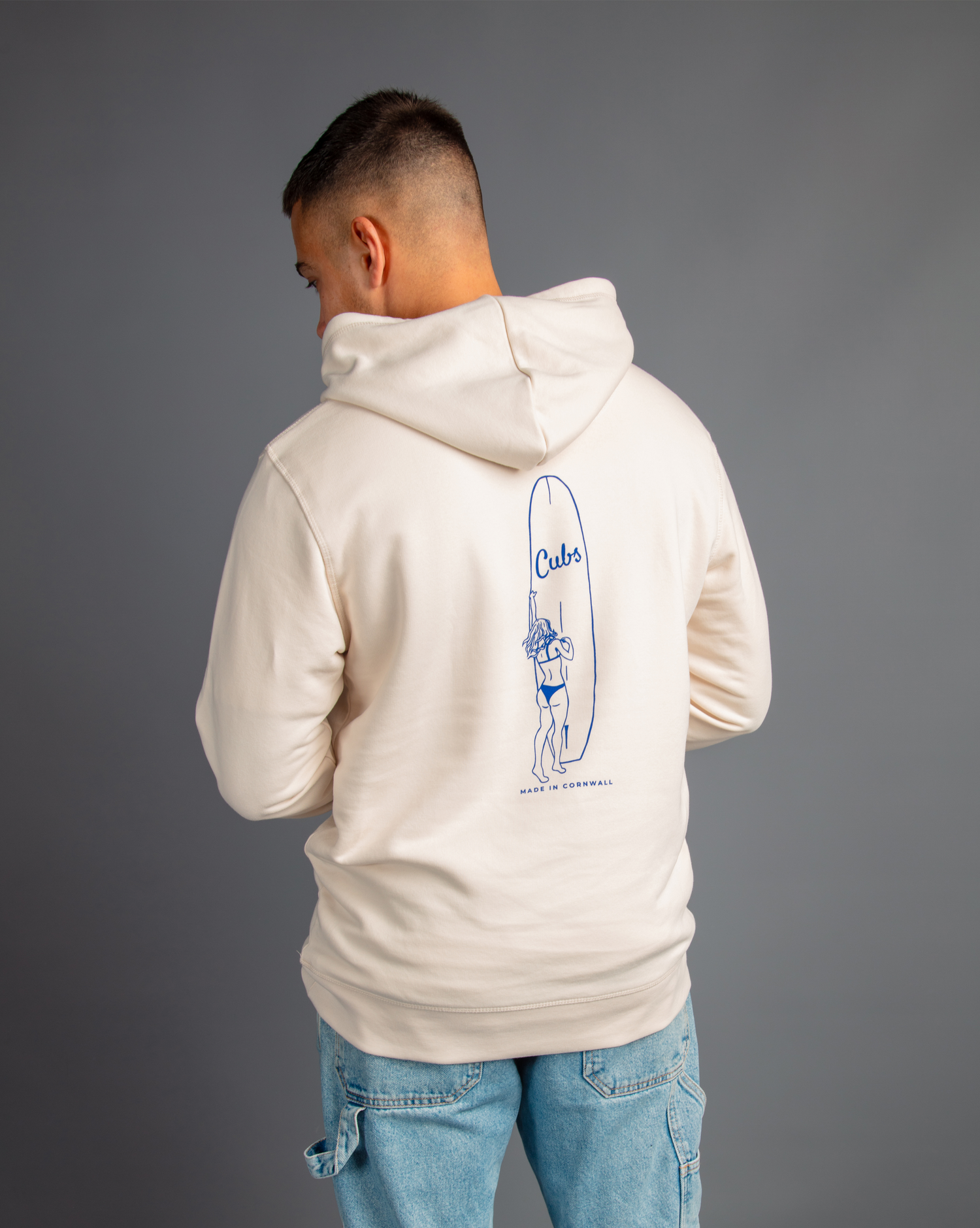 Longboard Vintage White Hoodie