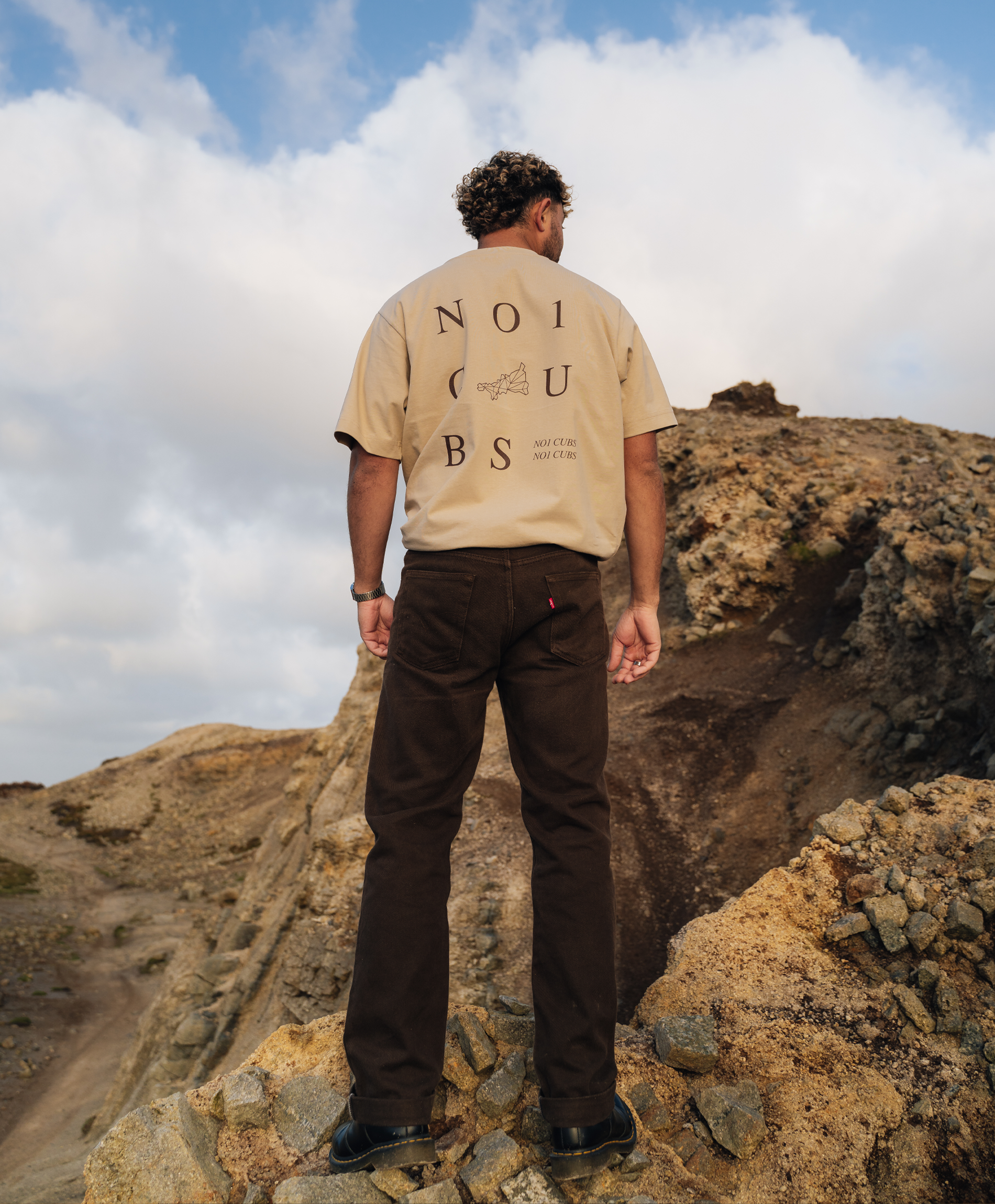 3 Tier Dust T-Shirt | Brown