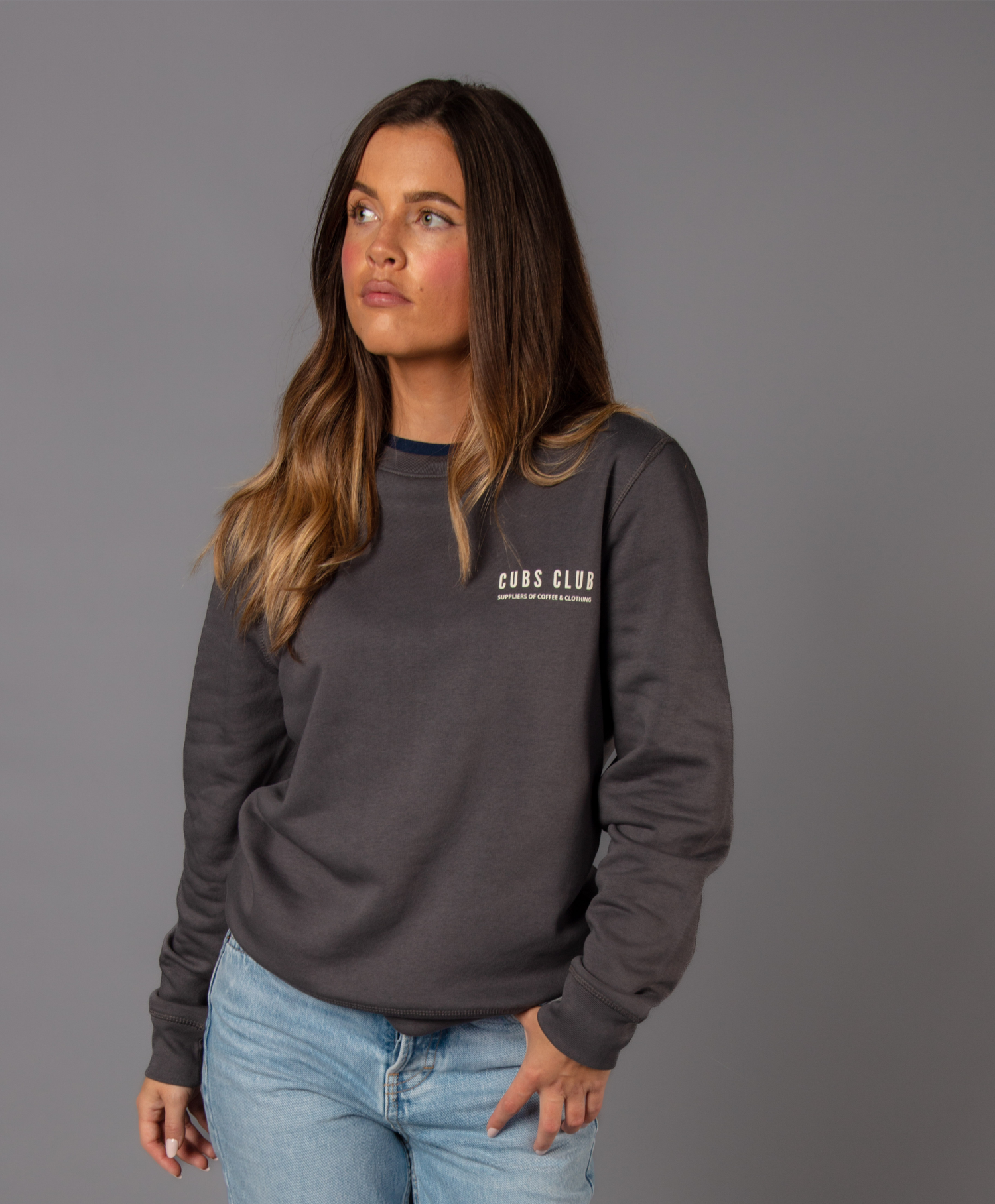 CUBS CLUB SLATE GREY SWEATSHIRT