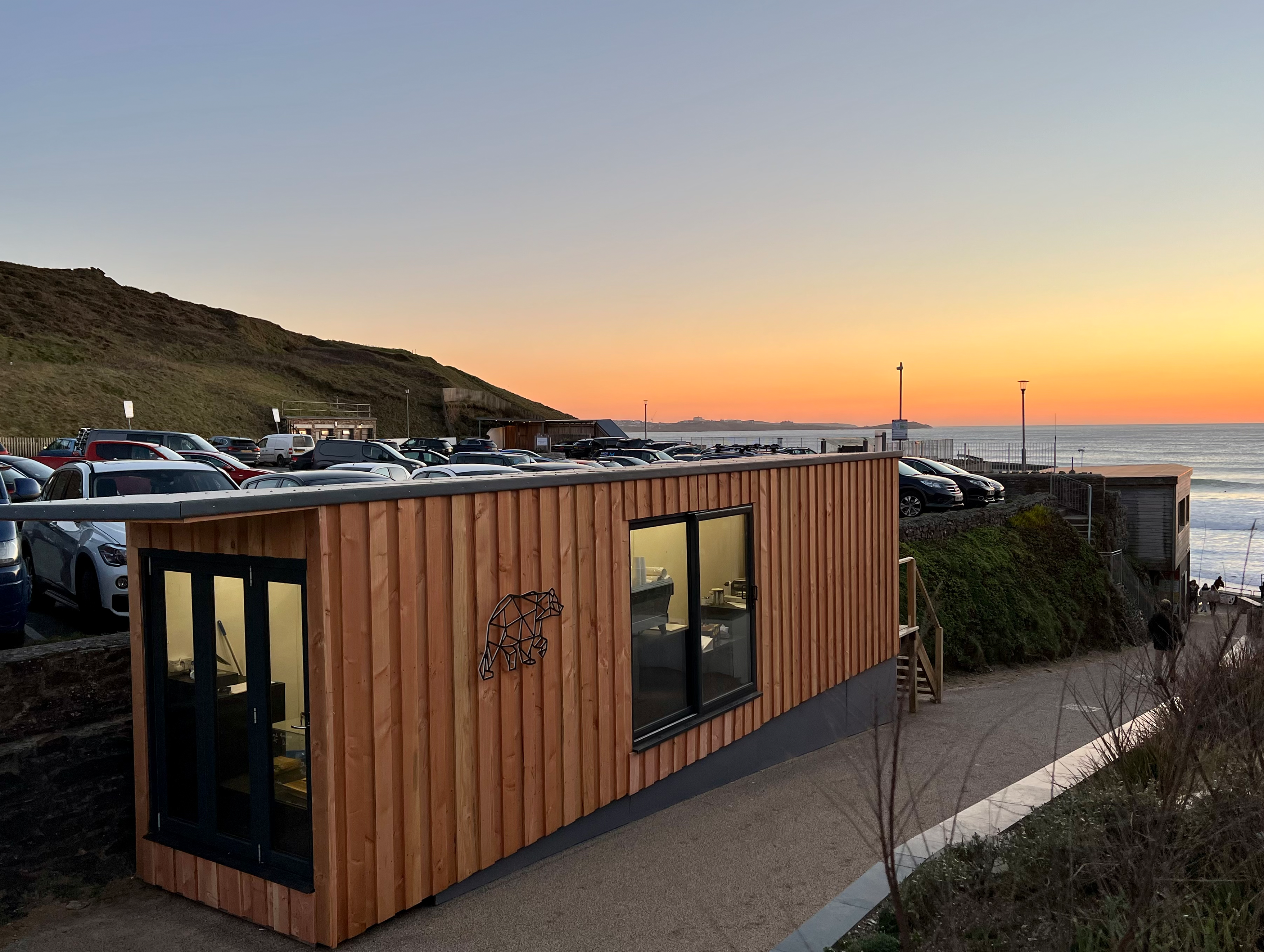 Cubs Coffee Takeaway Coffee Cabin at Watergate Bay Beach 