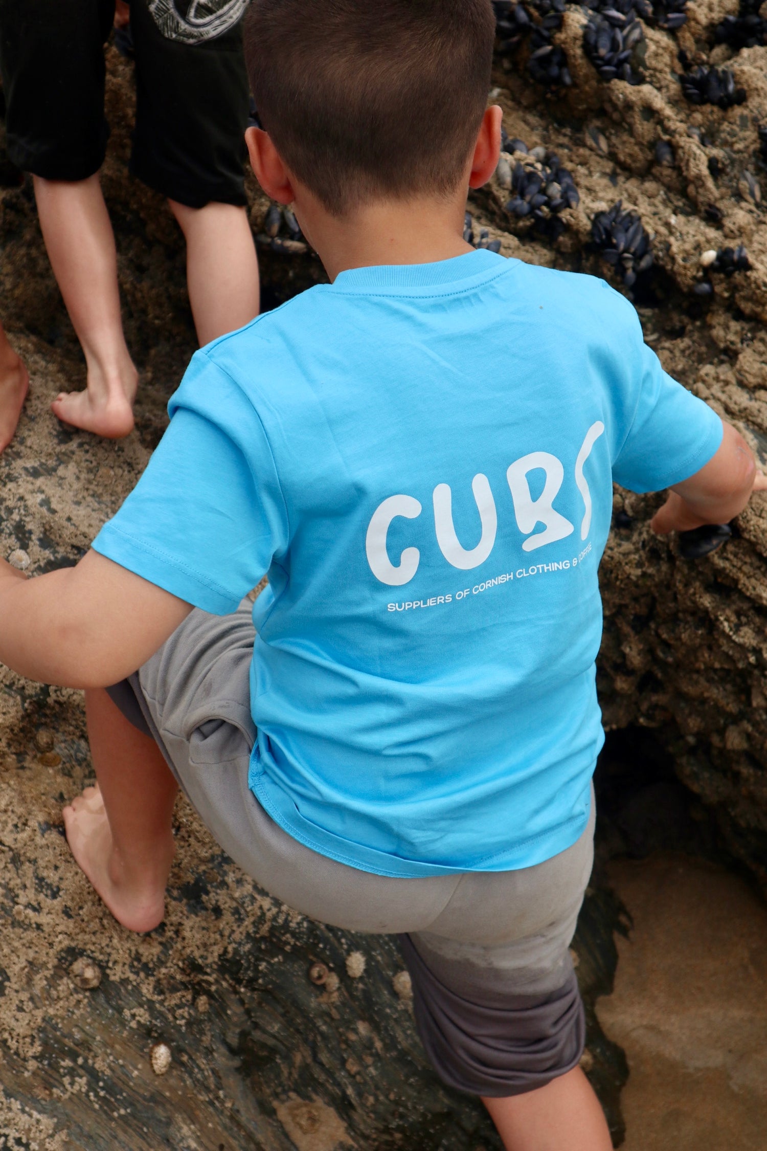 Kids Crayon Coastal Blue T-Shirt