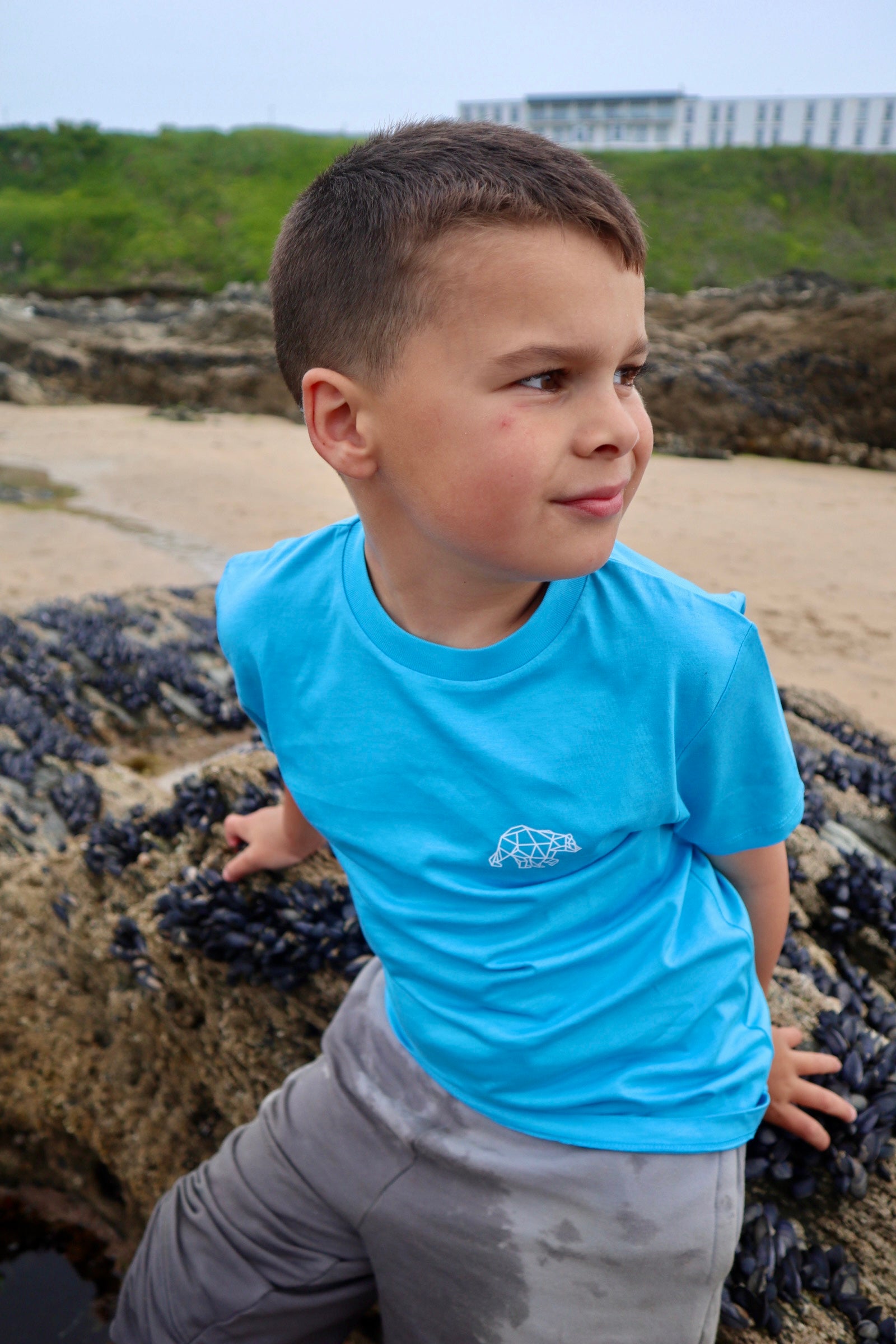 Kids Crayon Coastal Blue T-Shirt