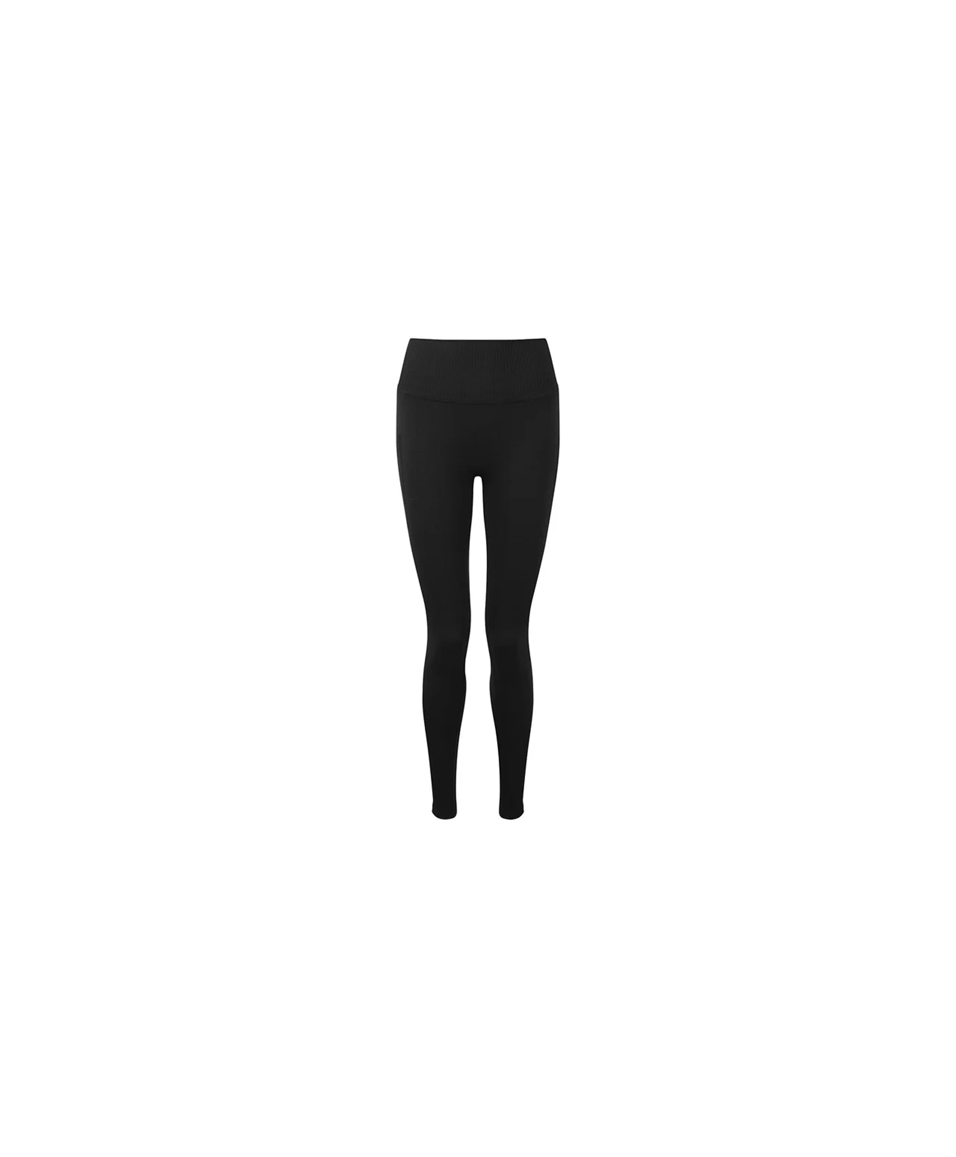 Polybear Ribbed Seamless Black Leggings