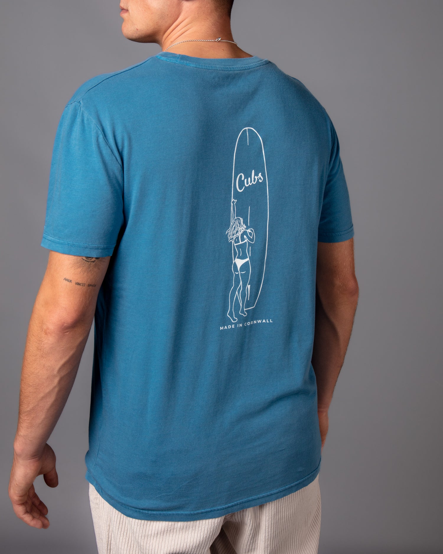 Cubs Longboard T-Shirt Washed Blue