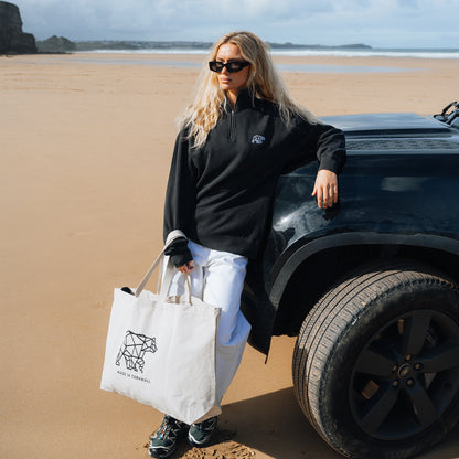 Bear Essentials  Washed Black Quarter Zip