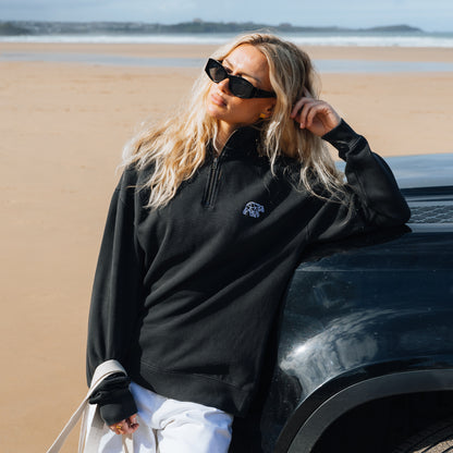 Bear Essentials  Washed Black Quarter Zip