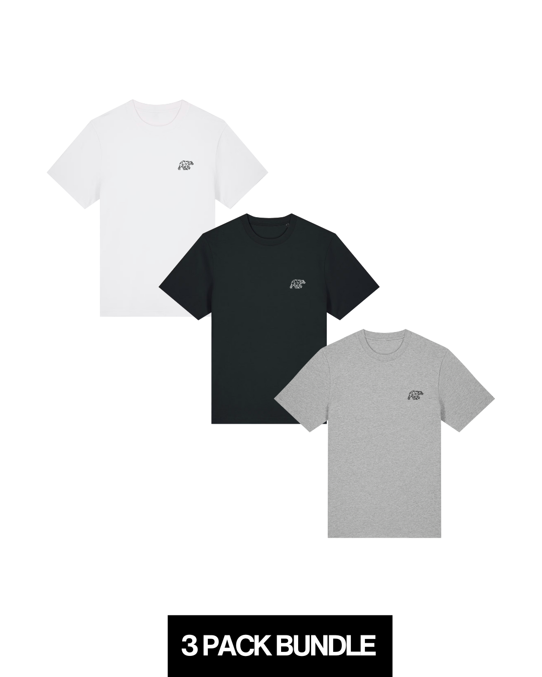 3 Pack Bear Essential Tees