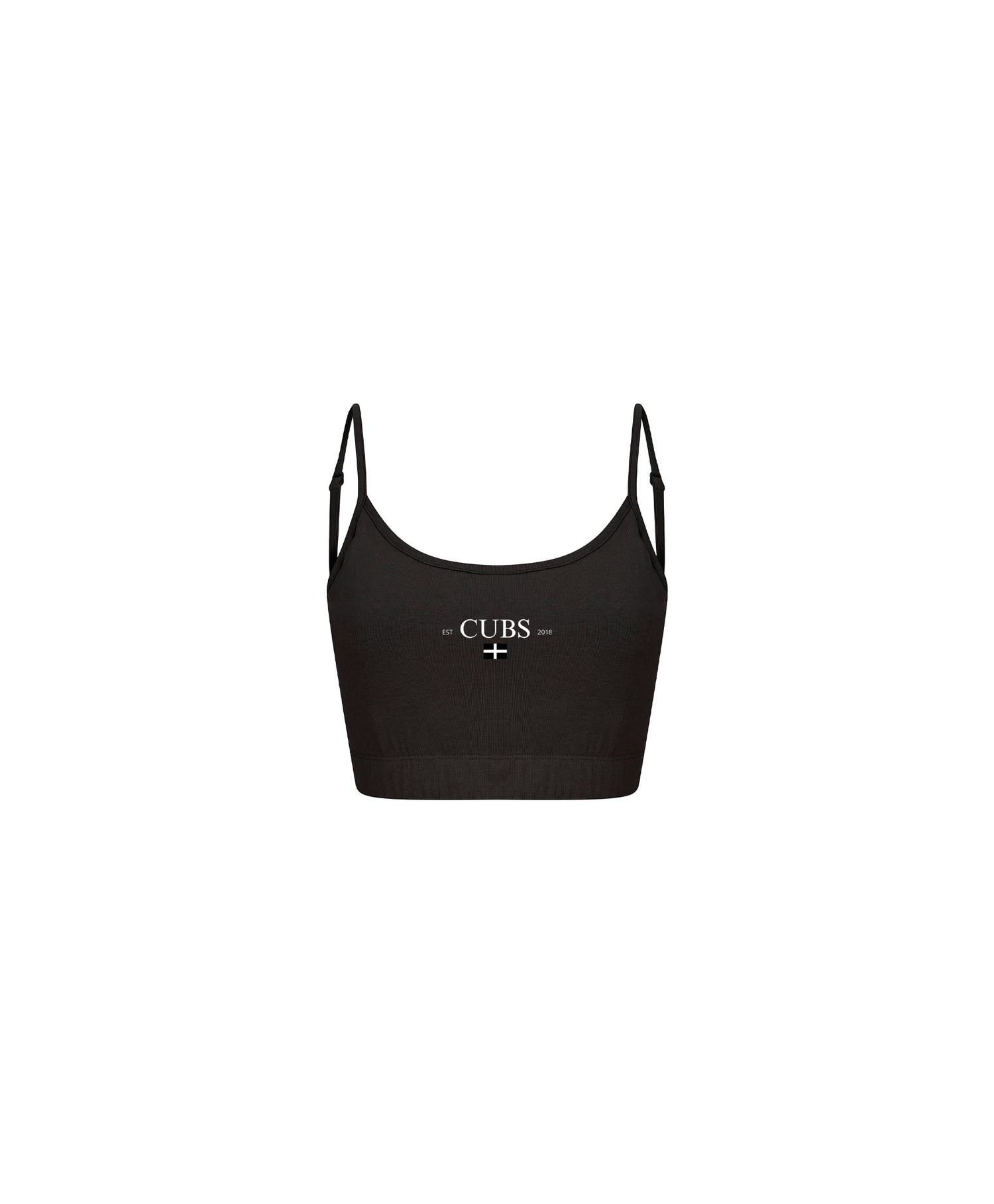 CUBS KERNOW CROPPED BLACK BRALETTE