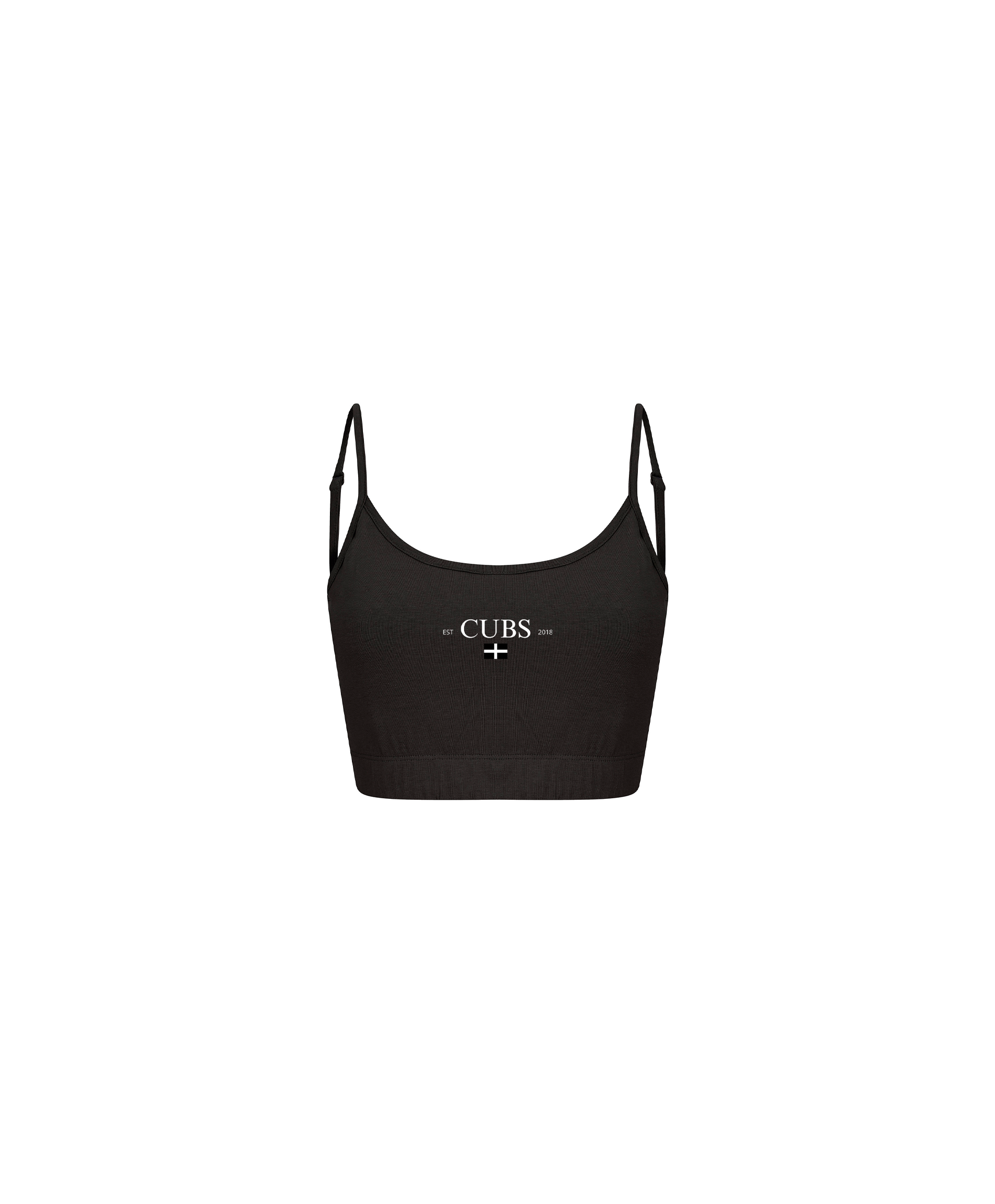 CUBS KERNOW CROPPED BLACK BRALETTE