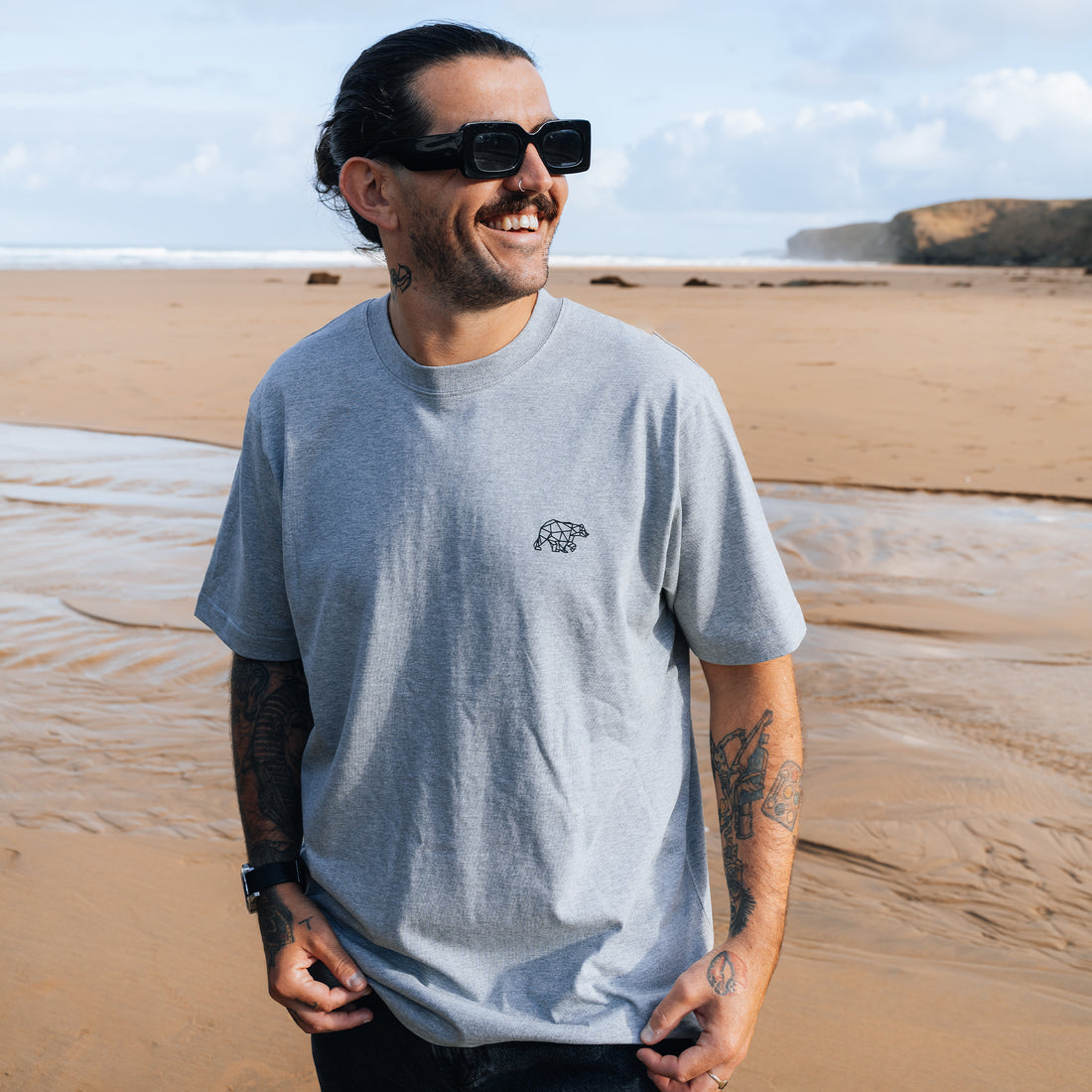 Bear Essentials Grey T-Shirt