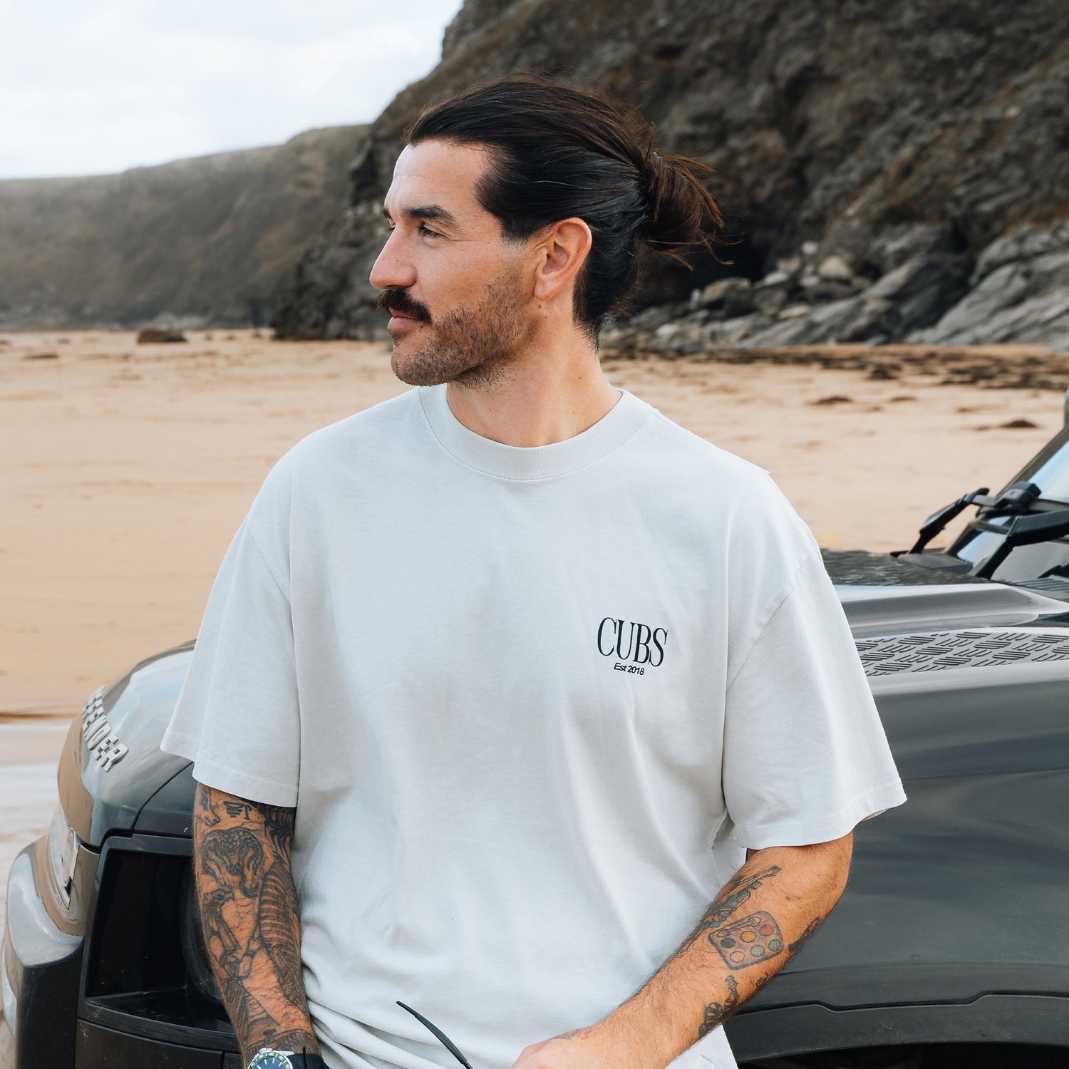Coffee Club Washed Cream T- Shirt