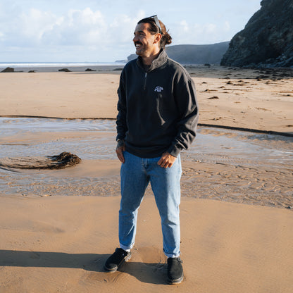Bear Essentials  Washed Black Quarter Zip