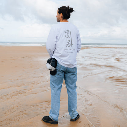 Waves White Long Sleeve T-Shirt