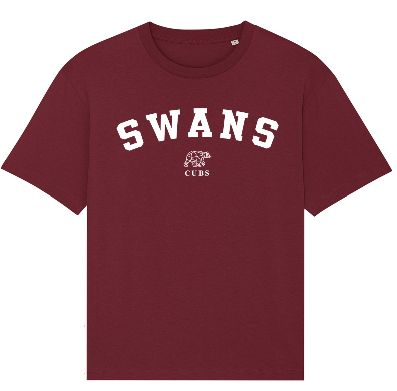 Swans T-Shirt Burgundy
